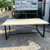 Bàn Họp Chân Sắt 2m Mặt Gỗ Cũ