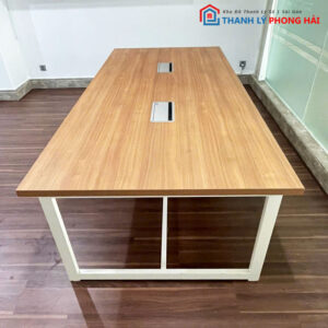 Bàn Họp Văn Phòng 2m4 Có Lỗ Dẫn Dây Cũ