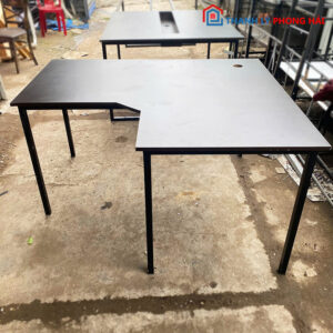 Bàn Làm Việc Góc L Chân Sắt Cũ 1m4