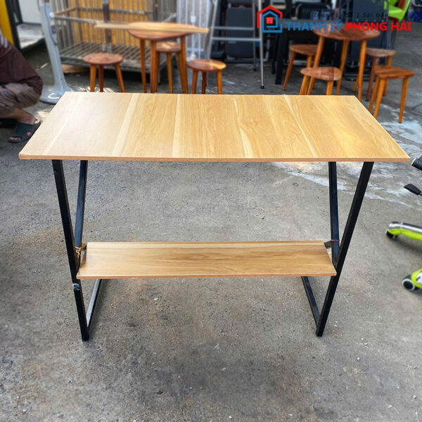Bàn Làm Việc Khung Sắt Mặt Gỗ MDF 1m Cũ