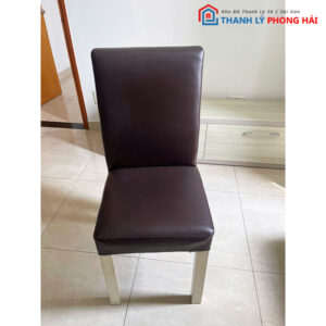 Bộ Bàn Ăn Gỗ Kèm 4 Ghế Màu Nâu Cũ