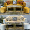 Thanh Lý Bộ Sofa 3 Chỗ Nhiều Màu Kèm Bàn Oval Mới 99%