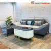 Thanh Lý Bộ Sofa Da Xám Kèm Bàn Nhiều Mẫu Mới 99%