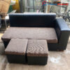 Bộ Sofa Góc 1m3 Kèm 2 Đôn Cũ