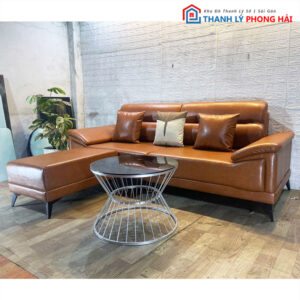 Thanh Lý Bộ Sofa Kèm Đôn Và Bàn Kính Mới 99%