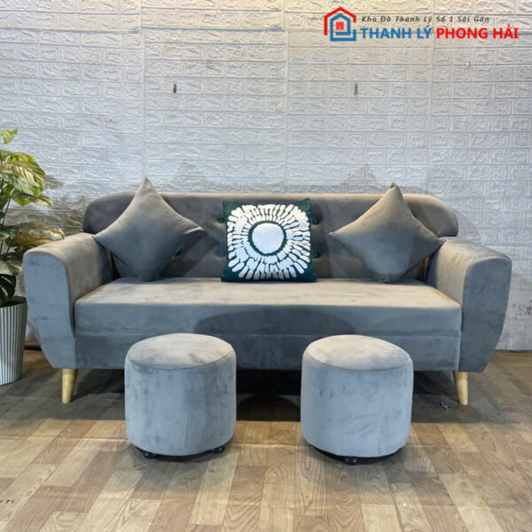 Thanh Lý Bộ Sofa Nhung Nhiều Màu Giá Rẻ Mới 99%