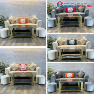 Thanh Lý Bộ Sofa Nhung Nhiều Mẫu Kèm Bàn Mới 99%