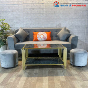Thanh Lý Bộ Sofa Nhung Nhiều Mẫu Kèm Bàn Mới 99%