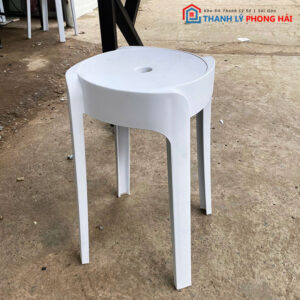 Ghế Nhựa Trắng 30cm Cũ