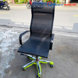 Ghế Xoay Lưng Lưới Cao Khung Inox Cũ