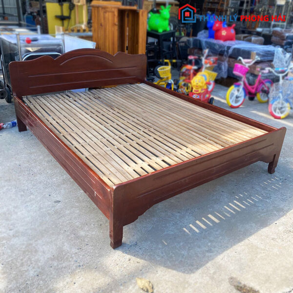 Giường Gỗ Tự Nhiên Cũ 1m6 Cứng Cáp Cũ