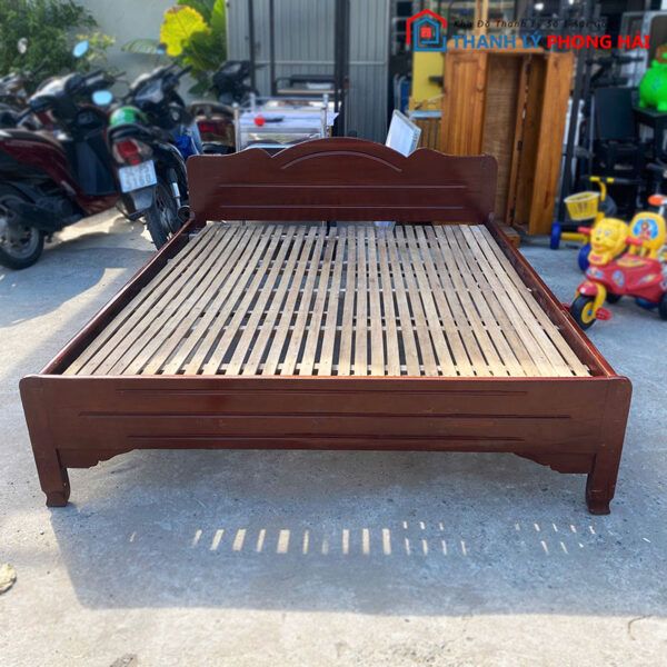 Giường Gỗ Tự Nhiên Cũ 1m6 Cứng Cáp Cũ