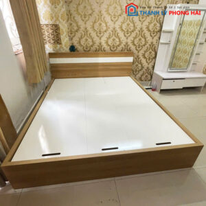 Giường MDF 1m6 Màu Vàng Trắng Cũ