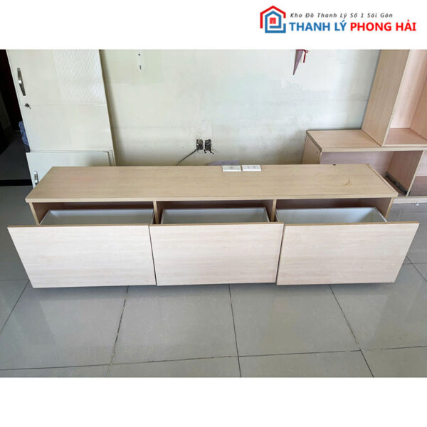 Kệ Tivi 3 Ngăn 2m08 Gỗ Công Nghiệp Cũ