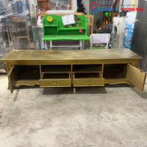 Kệ Tivi Gỗ MDF 2m3 Màu Vàng Gold Cũ