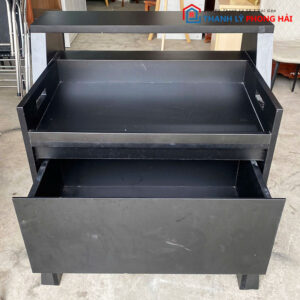 Quầy Tiếp Tân Mặt Kính Đen 84cm Cũ