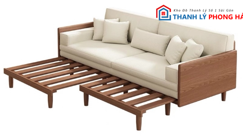 sofa-giuong-nam-thong-minh-2 Thanh Lý Sofa Giường Nằm Thông Minh Nhung Tăm Mới 99%