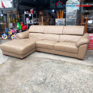 Sofa Góc L Cũ Bọc Da Ngang 2m9