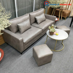 Thanh Lý Bộ Sofa Da Kèm Bàn Mới 99%