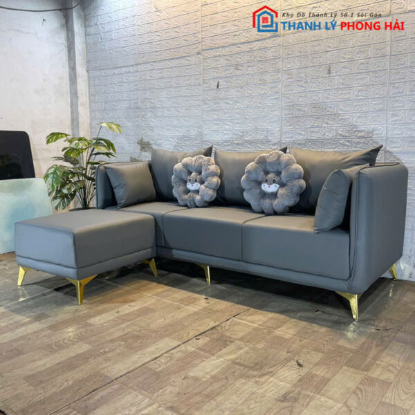 Thanh Lý Sofa Da Simili Cao Cấp Kèm Bàn Mới 99%