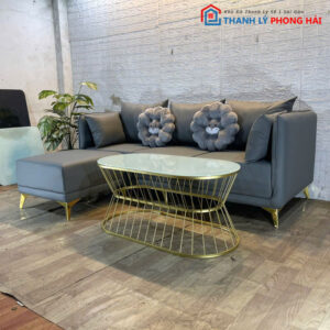 Thanh Lý Sofa Da Simili Cao Cấp Kèm Bàn Mới 99%
