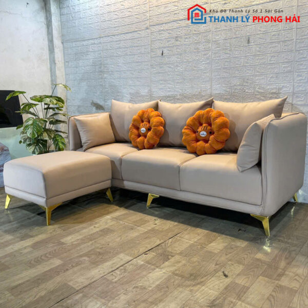 Thanh Lý Sofa Da Simili Cao Cấp Kèm Bàn Mới 99%