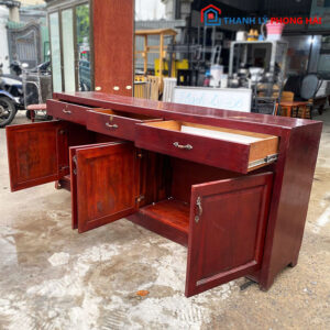 Tủ Hồ Sơ Gỗ Tự Nhiên 2m05 Nhiều Ngăn Cũ