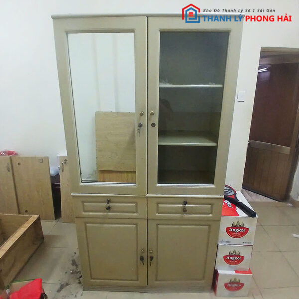 Tủ Hồ Sơ Kèm Gương Nhiều Ngăn 1m Cũ