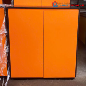 Tủ Hồ Sơ Màu Cam 1m 2 Cánh Cũ