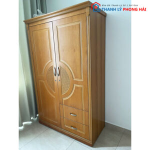 Tủ Quần Áo 2 Cánh Gỗ MDF Nhiều Ngăn 1m2 Cũ