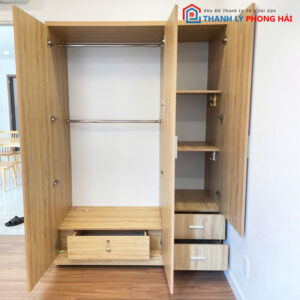Tủ Quần Áo 3 Cánh 1m4 Gỗ Công Nghiệp Cũ
