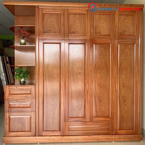 Thanh Lý Tủ Quần Áo Gỗ Có Kệ Trưng Bày Mới 99% Nhiều Mẫu