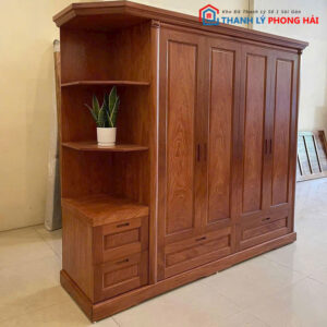 Thanh Lý Tủ Quần Áo Gỗ Có Kệ Trưng Bày Mới 99% Nhiều Mẫu