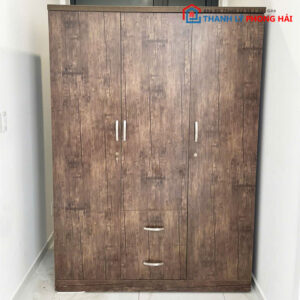 Tủ Quần Áo Màu Vân Nâu Cổ Điển 1m4 Cũ