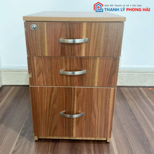 Tủ Tab 3 Ngăn Kéo Màu Vân Gỗ Cũ
