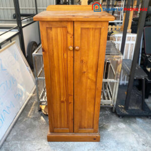 Tủ Trưng Bày Gỗ Tự Nhiên Cũ Màu Vàng Ngang 55cm