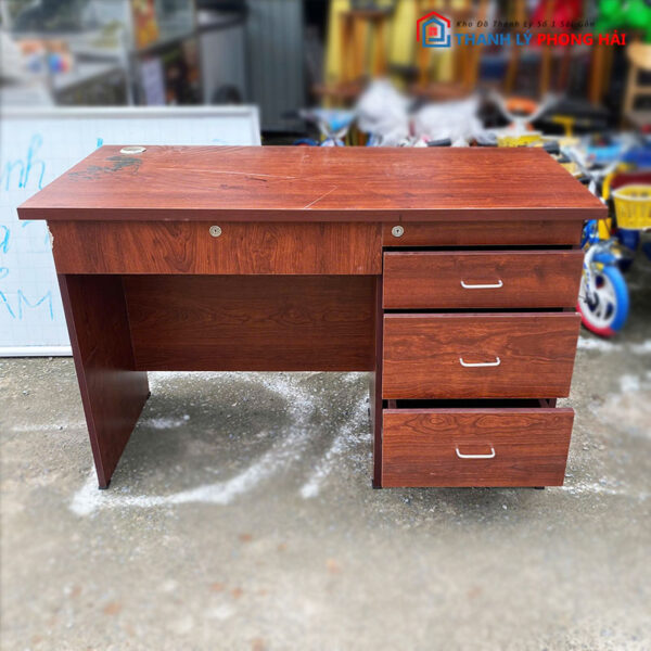 Bàn Làm Việc 1m2 Kèm Hộc Kéo Tủ Hồ Sơ Cũ