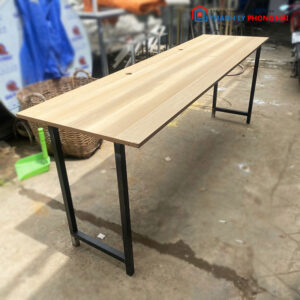 Bàn Làm Việc 2m2 Gỗ MDF Chân Sắt Cũ