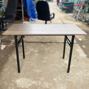 Bàn Xếp Gỗ MDF 1m2 Chân Sắt Cũ