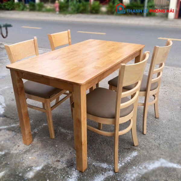Thanh Lý Bộ Bàn Ăn Cabin Gỗ Tự Nhiên Mới 99%