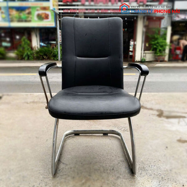Ghế Chân Quỳ Cũ Bọc Da Đen Giá Rẻ