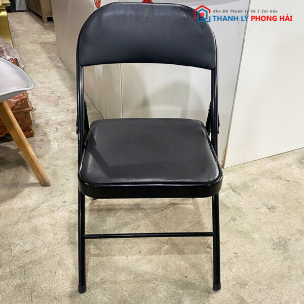 Ghế Xếp Màu Đen Đệm Simili Cũ