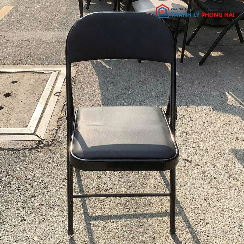 ghe-xep-mau-den-dem-simili-cu-2-1 Ghế Xếp Màu Đen Đệm Simili Cũ