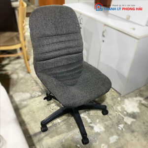 Ghế Xoay Đệm Nỉ Xám Không Tay Vịn Cũ