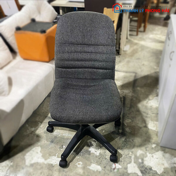 Ghế Xoay Đệm Nỉ Xám Không Tay Vịn Cũ