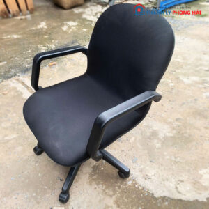 Ghế Xoay Lưng Trung Đệm Nỉ lưng bầu tay vuông