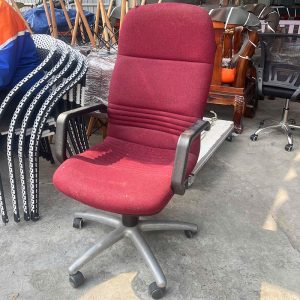 Ghế Xoay Nệm Nỉ Xám Lưng Cao Cũ (Nhiều Màu)