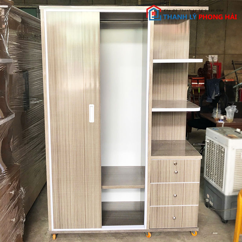 tu-ao-lua-nhua-cao-cap-kem-ke-1-1 Thanh Lý Tủ Áo Lùa Nhựa Cao Cấp Kèm Kệ 1m2 Mới 99% (Nhiều Màu)