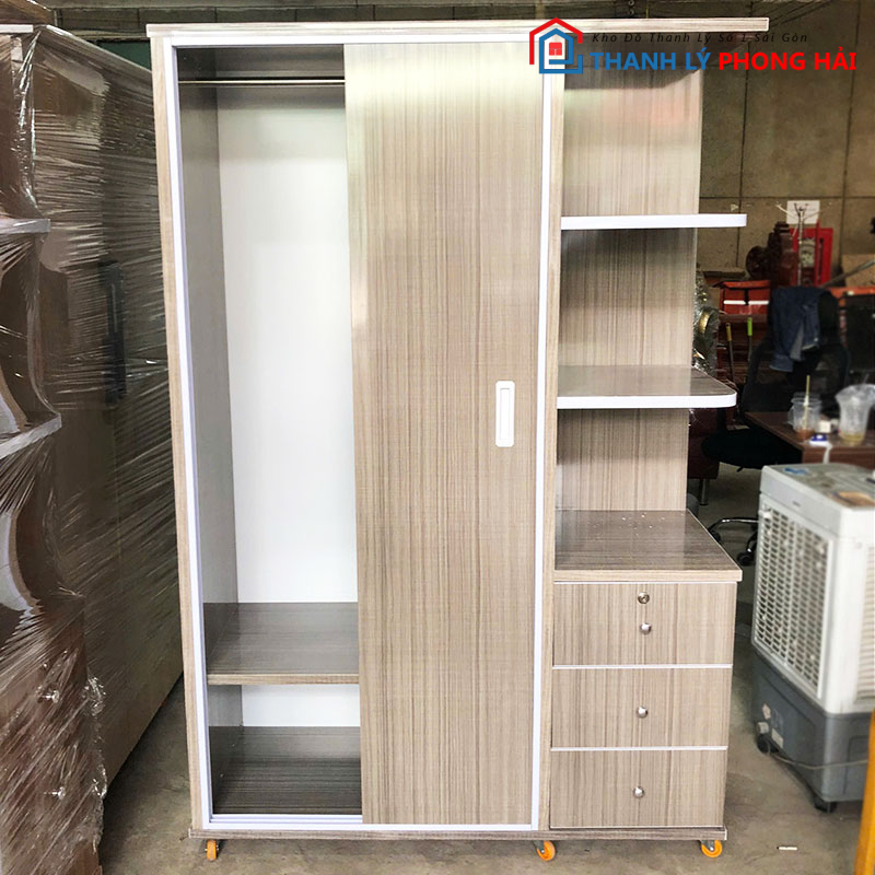 tu-ao-lua-nhua-cao-cap-kem-ke-3-1 Thanh Lý Tủ Áo Lùa Nhựa Cao Cấp Kèm Kệ 1m2 Mới 99% (Nhiều Màu)
