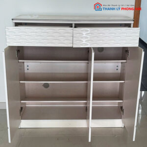 Tủ Giày 1m Màu Trắng 3 Cánh Mở Cũ